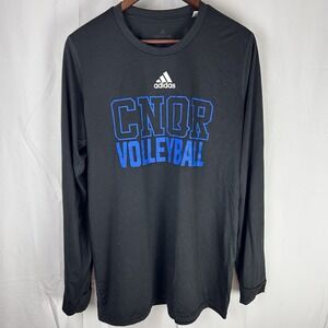 ADIDAS‎ Black Climalite Active Jersey Long Sleeve CNQR Volleyball LT Large Tall